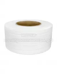 Стреппинг лента 15 х 1 мм х 1200 м, белая, 320 кгс, упаковочная, полипропиленовая