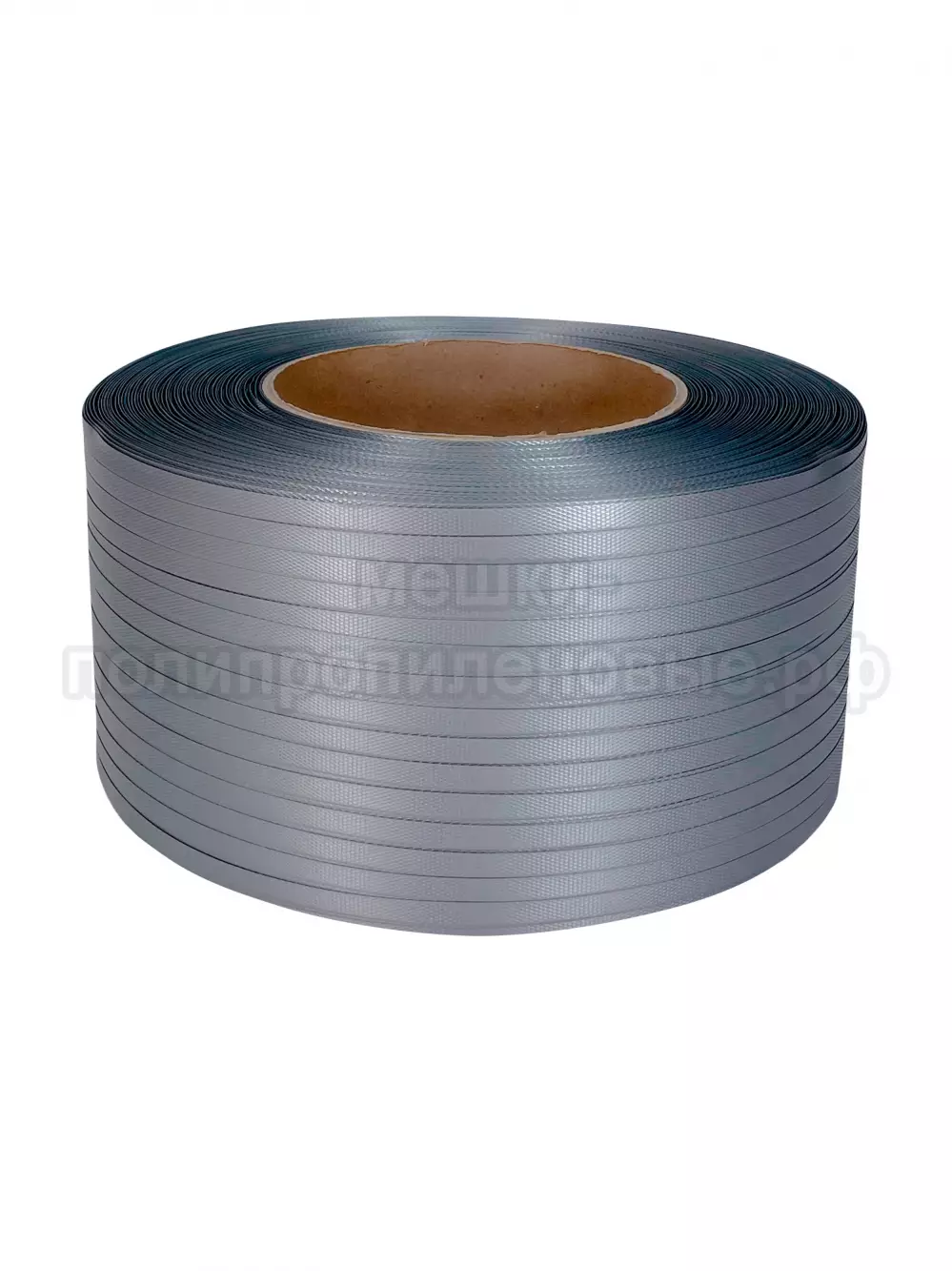 Стреппинг лента 12 х 0.5 мм х 3000 м, серая, 110 кгс, упаковочная, полипропиленовая