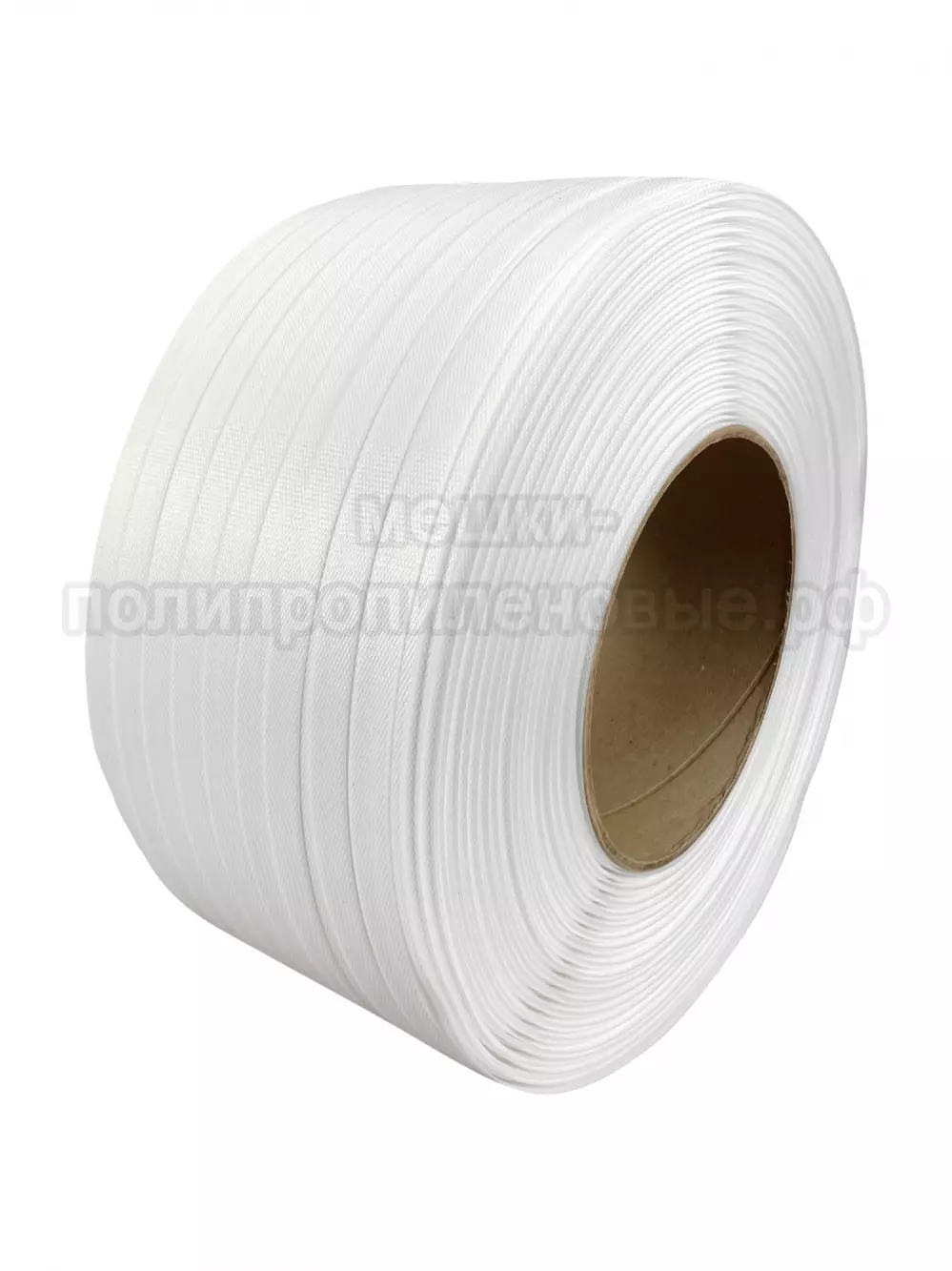 Стреппинг лента 19 х 1 мм х 1000 м, белая, 450 кгс, лента полипропиленовая