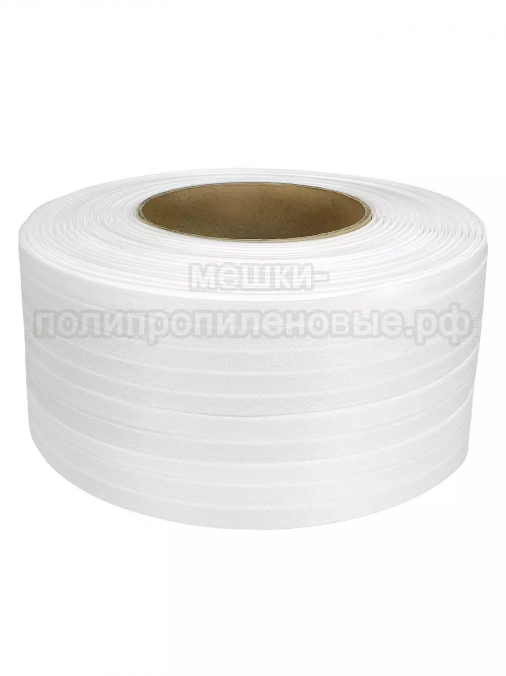 Стреппинг лента 19 х 1 мм х 1000 м, белая, 450 кгс, лента полипропиленовая